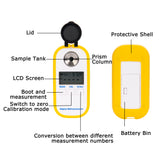 Refractometer Digital Coffee Sugar Concentration Meter Brix with BRIX / TDS Dual Scale Display Temperature Compensation Function Multifunction for the Food Industry and Agricultural Juice Fruit Portable Refractomer