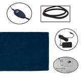 Pet Heating Pad for Cat Dog Electric Waterproof Indoor Heated Blue Mat Auto Constant Temperature Chew Resistant Cord and Removable Cover (15.8"x11.8")