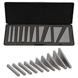 Angle Block Set 1°, 2°, 3°, 4°, 5°, 10°, 15°, 20°, 25°, 30° Machinist Tool, 10 Piece Set, Precision +/- 20 Seconds, Lathes Milling Ground Gauge Angle Calibration Gage Inspection Block Set