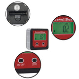Backlight Digital Level Box Protractor Angle Finder Gauge Bevel Gage Inclinometer with Aluminium Framework Magnetic Base Saw Electronic Finding