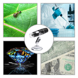 WiFi Digital Microscope Wireless 50X to 1000X Zoom Magnification Mini Handheld Endoscope Inspection HD Camera 8 LED Light, Compatible with iPhone iPad Android Smartphone Mac Windows