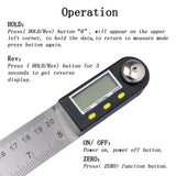 200 mm digital protractor  360 Measurer digita angle goniometer LCD Digital Angle Finder Meter Protractor Goniometer Ruler