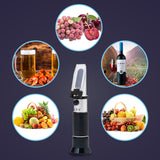 Refractometer for Grape Wine Brewing, 0-40% Brix & 0-25% vol Alcohol Dual Scale with ATC, Measuring Sugar Content in Original Grape Juice and Predicting Wine Alcohol Degree