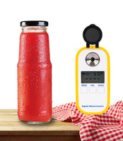 Refractometer Digital Coffee Sugar Concentration Meter Brix with BRIX / TDS Dual Scale Display Temperature Compensation Function Multifunction for the Food Industry and Agricultural Juice Fruit Portable Refractomer